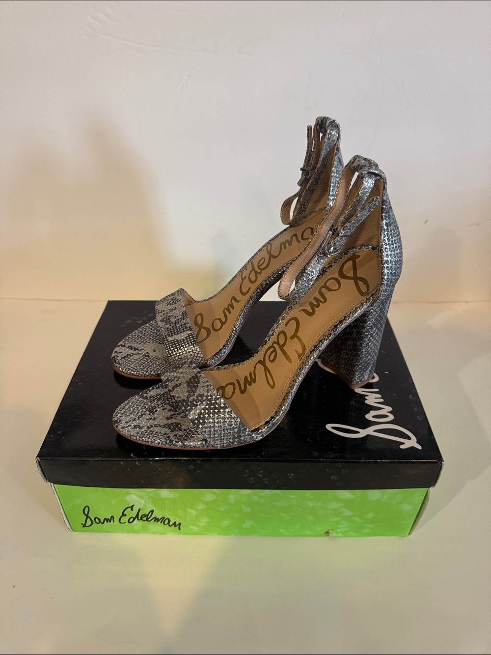 Sam Edelman Snake Print Heels